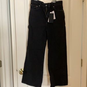 Black straight leg jeans by Stradivarius. Size 8
